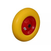Pannensicheres Rad aus Polyurethan, gelb 400x100, incl....