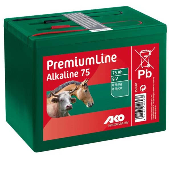 AKO Alkaline Trockenbatterie 9V, 75Ah