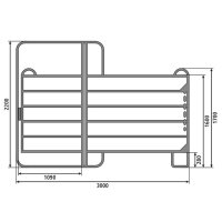 Roundpen (Longierzirkel) 6rohrig ca. 17,5m (17+1)