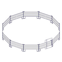 Roundpen (Longierzirkel) 6rohrig ca. 10,5m (10+1)