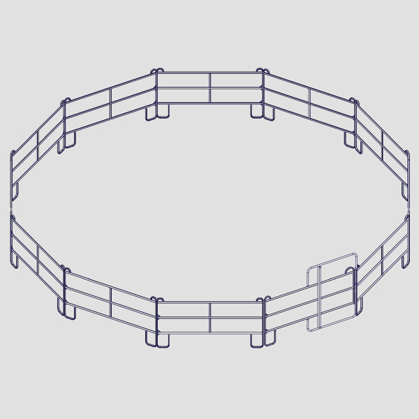 Roundpen (Longierzirkel) 3-rohrig ca 14,5m (14+1)