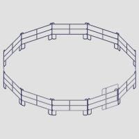 Roundpen (Longierzirkel) 3-rohrig ca 14,5m (14+1)