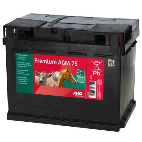 AKO Premium AGM Akku 12V ,75Ah