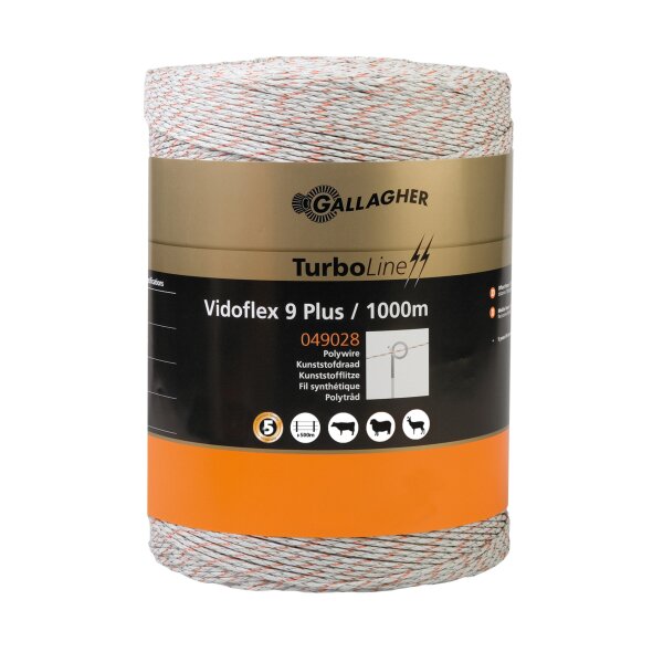 Gallagher Vidoflex 9 TurboLine Plus weiß 1000m