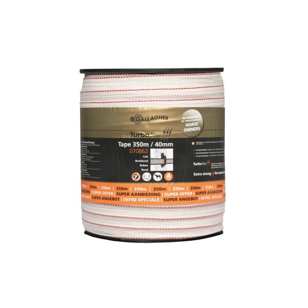Gallagher TurboStar-Breitband weiß 40mm x 350m