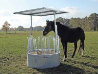 Rundraufe Mini 8 Fressplätze mit Dach