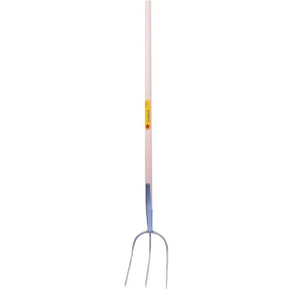 Streugabel, 3zk., 26 x 20cm mit 135cm-Eschenstiel