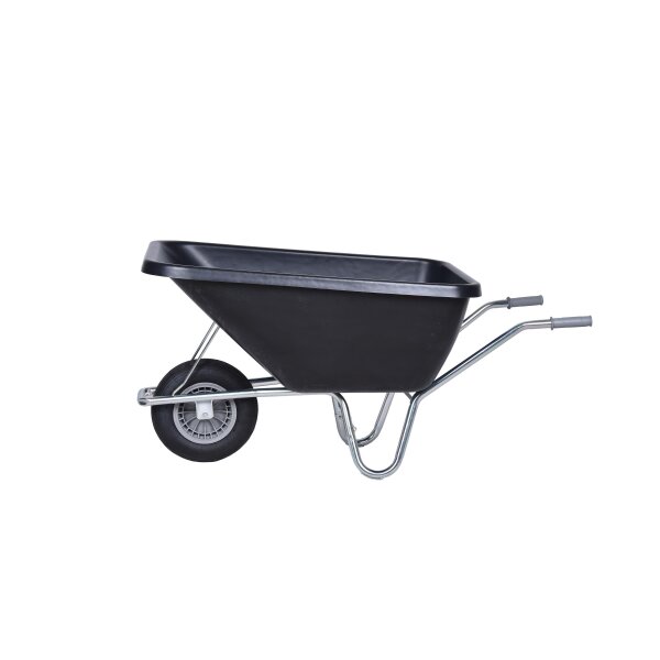 Schubkarre 200 Liter 1 Rad verzinkt Bausatz rot