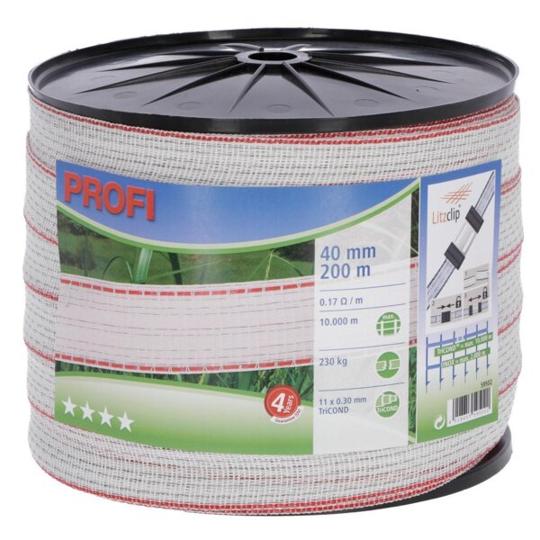 Kerbl Profi Weidezaunband 40mm x 200m