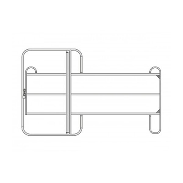 Weidepanel, inkl. Ketten 360cm 3-rohrig mit Tor