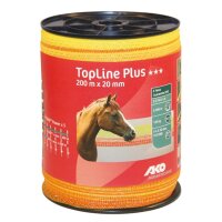 AKO Weidezaunband TopLine Plus gelb/orange 20mm x 200m